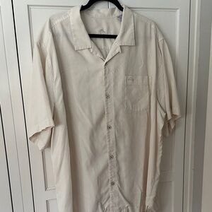 Tommy Bahama XXL Men's Short-Sleeve Casual Button-Up Shirt - Cream